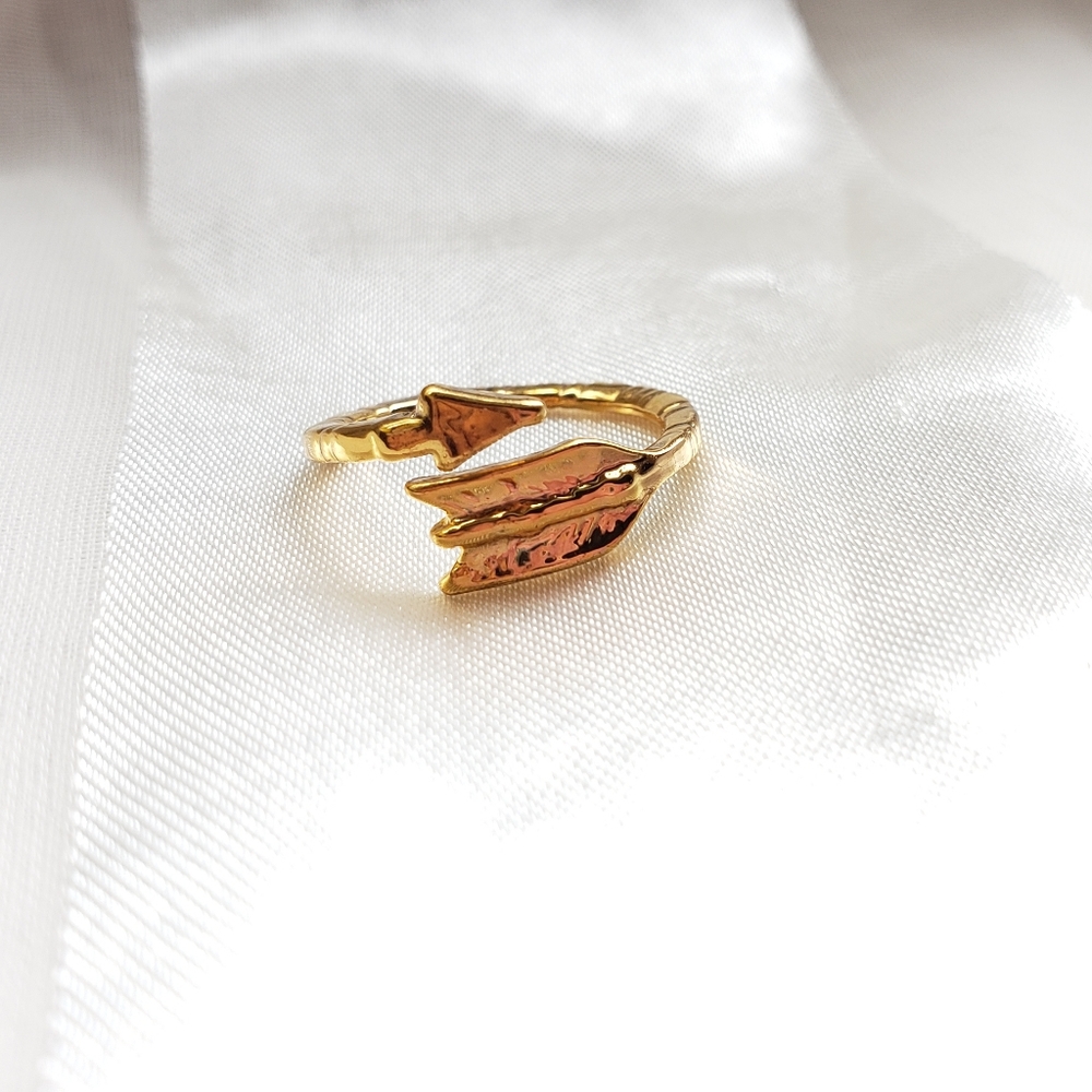 Dainty Goldtone Arrow Ring